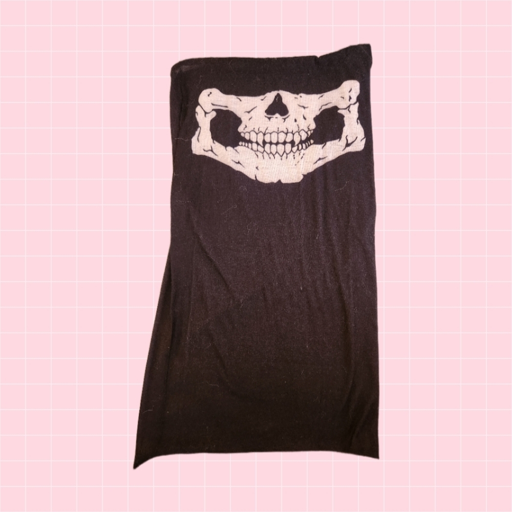 UrbanSource Black Seamless Skull Face Tube Mask COD Ghost